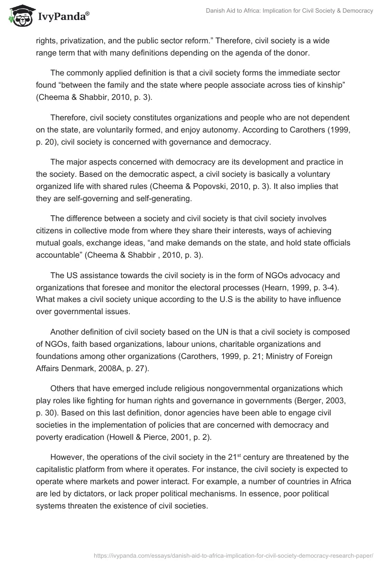 Danish Aid to Africa: Implication for Civil Society & Democracy. Page 4