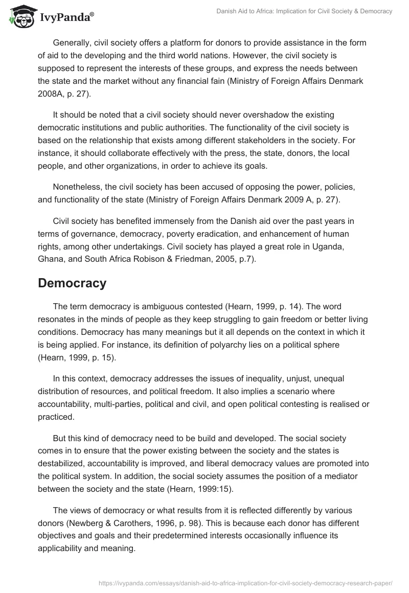 Danish Aid to Africa: Implication for Civil Society & Democracy. Page 5