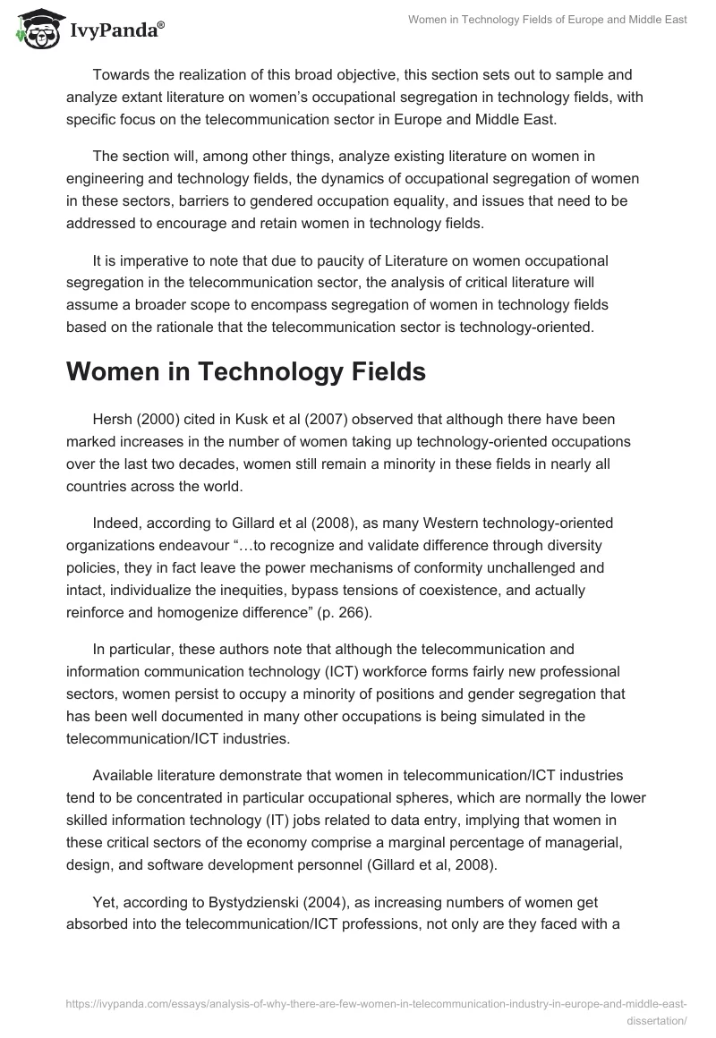 Women in Technology Fields of Europe and the Middle East. Page 2