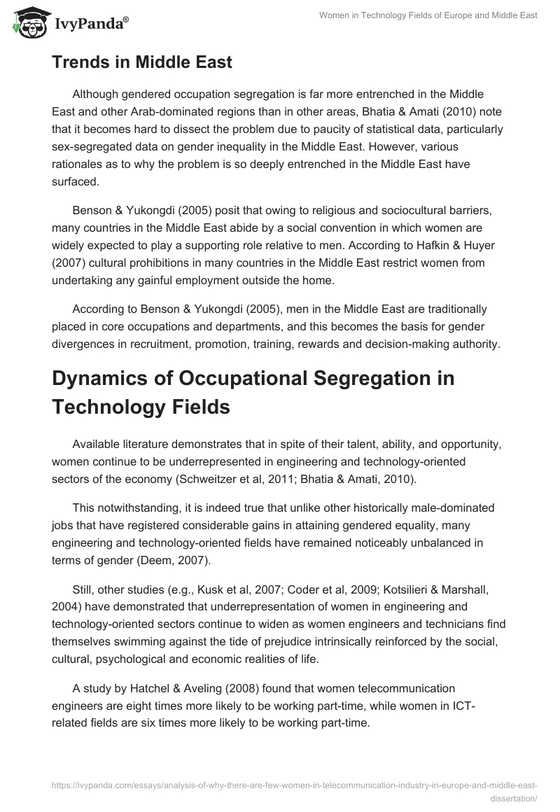 Women in Technology Fields of Europe and the Middle East. Page 5