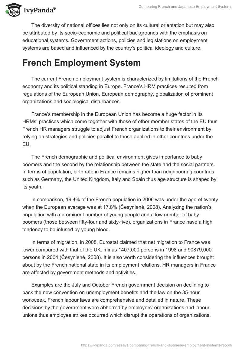 Comparing French and Japanese Employment Systems. Page 2