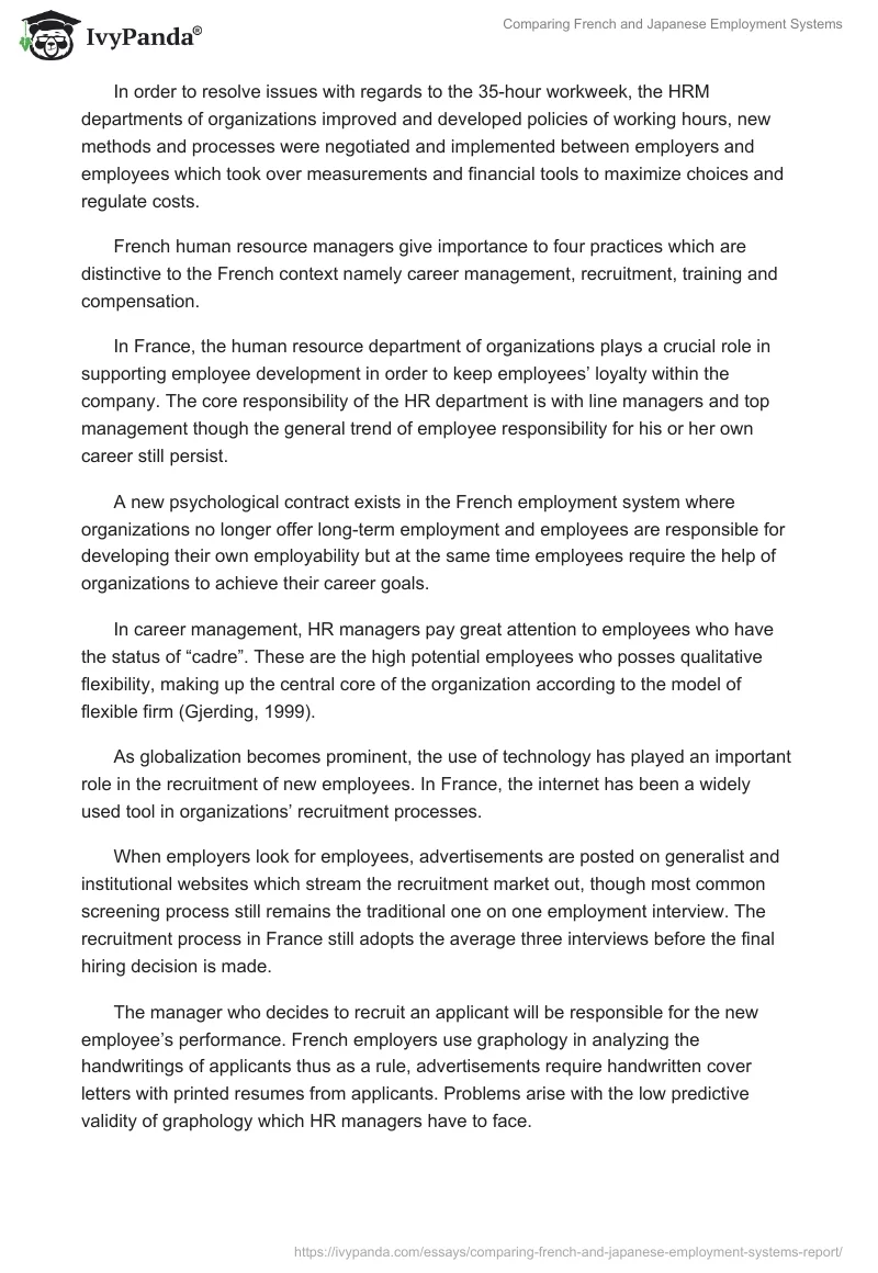 Comparing French and Japanese Employment Systems. Page 3