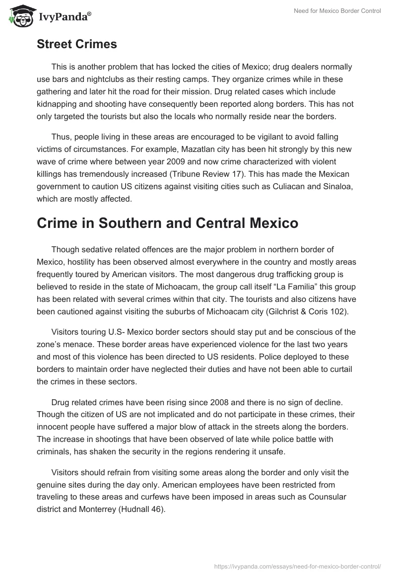 Need for Mexico Border Control. Page 3