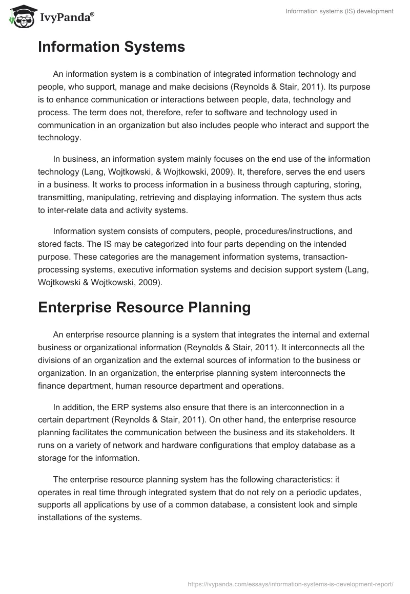 Information systems (IS) development. Page 2