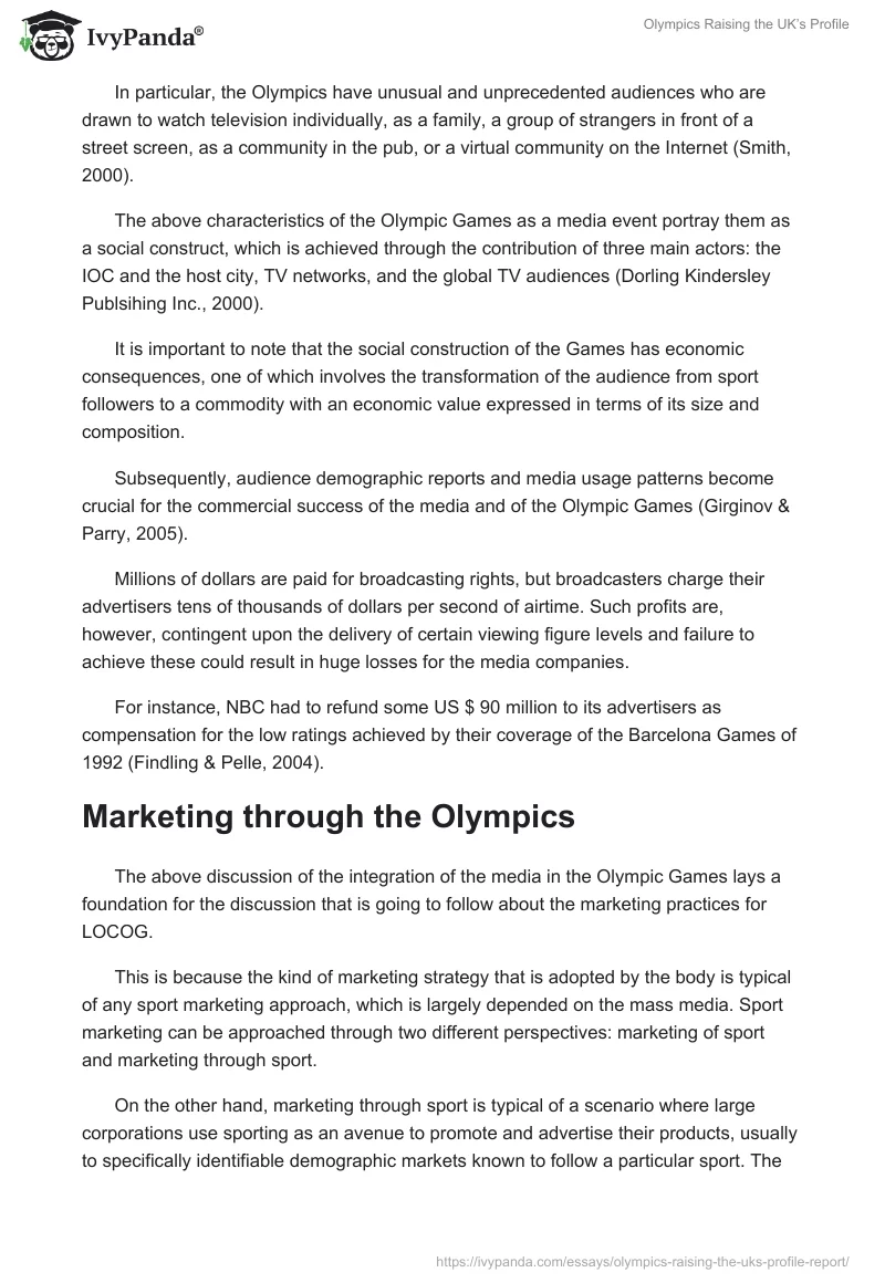 Olympics Raising the UK’s Profile. Page 4