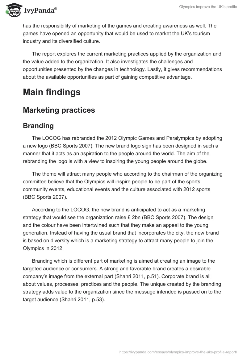 Olympics improve the UK’s profile. Page 2