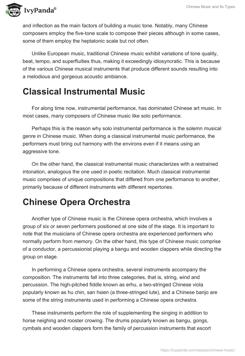 Chinese Music and Its Types. Page 2