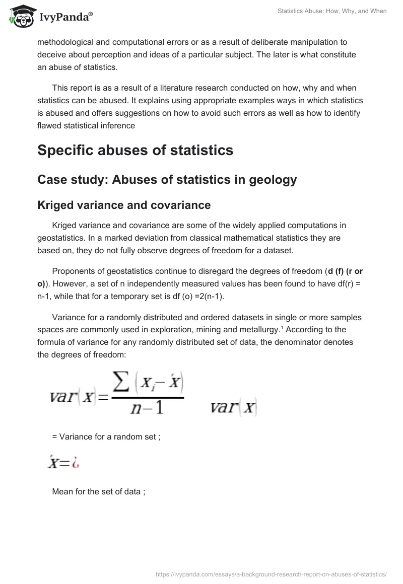 Statistics Abuse: How, Why, and When. Page 2