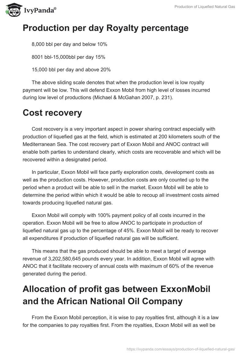 Production of Liquefied Natural Gas. Page 5