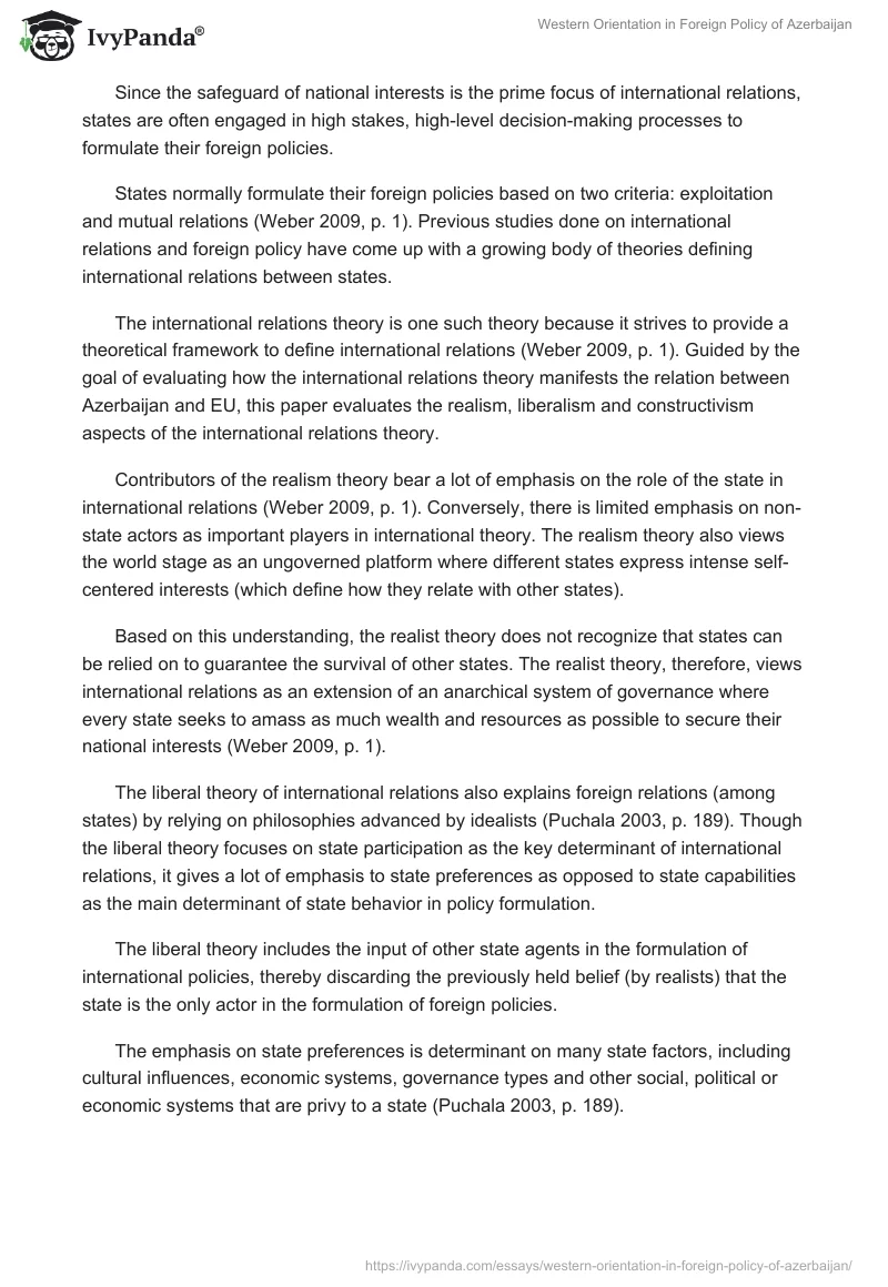 Western Orientation in Foreign Policy of Azerbaijan. Page 4