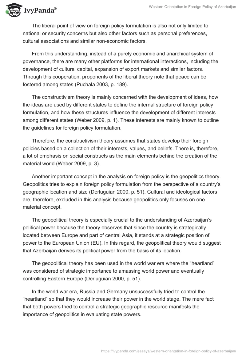 Western Orientation in Foreign Policy of Azerbaijan. Page 5