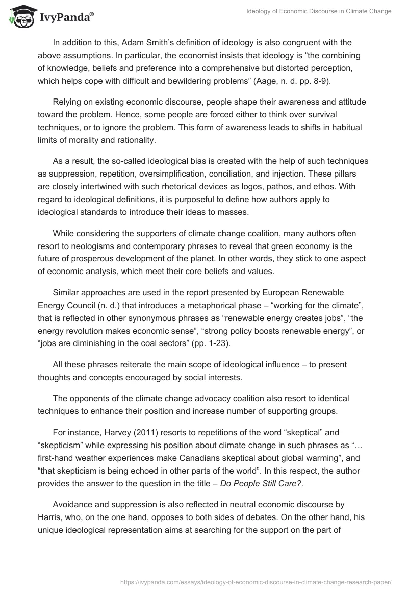 Ideology of Economic Discourse in Climate Change. Page 2