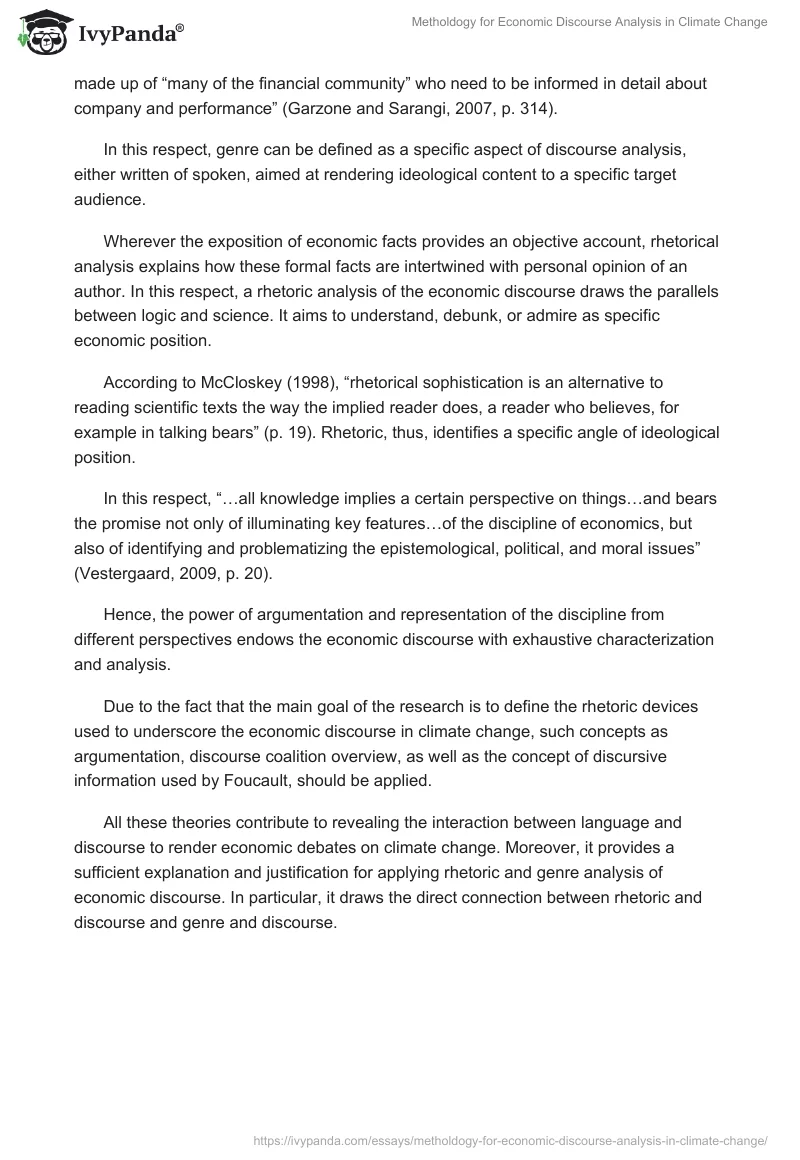 Metholdogy for Economic Discourse Analysis in Climate Change. Page 2