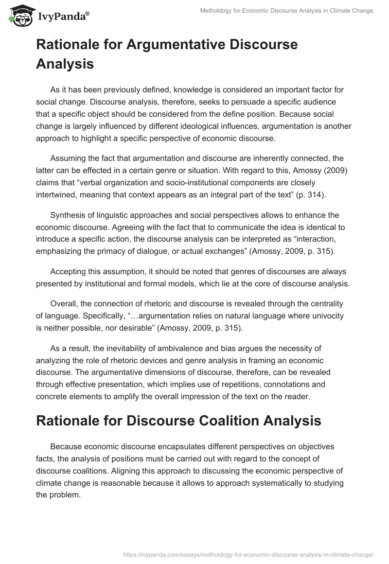 Metholdogy for Economic Discourse Analysis in Climate Change. Page 3
