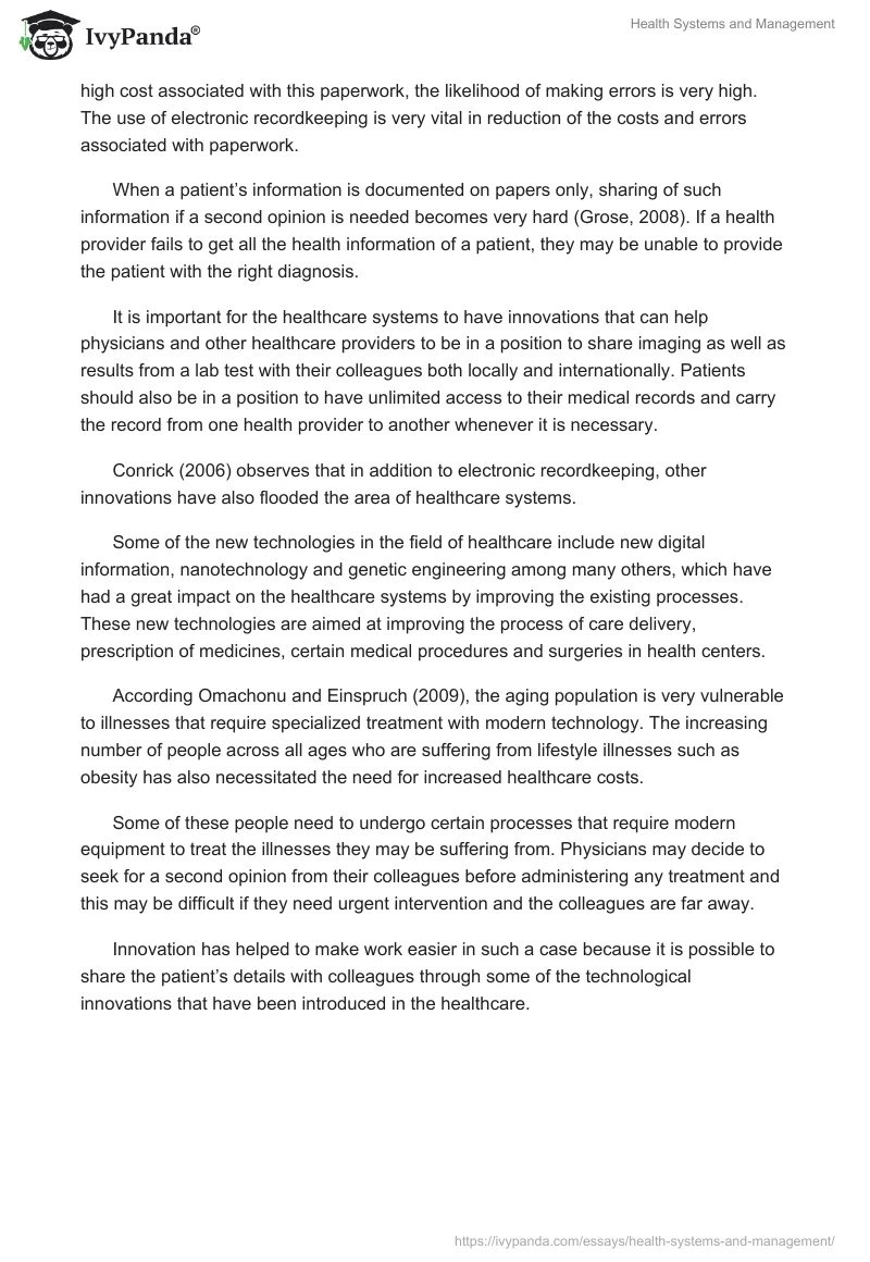 Health Systems and Management. Page 5