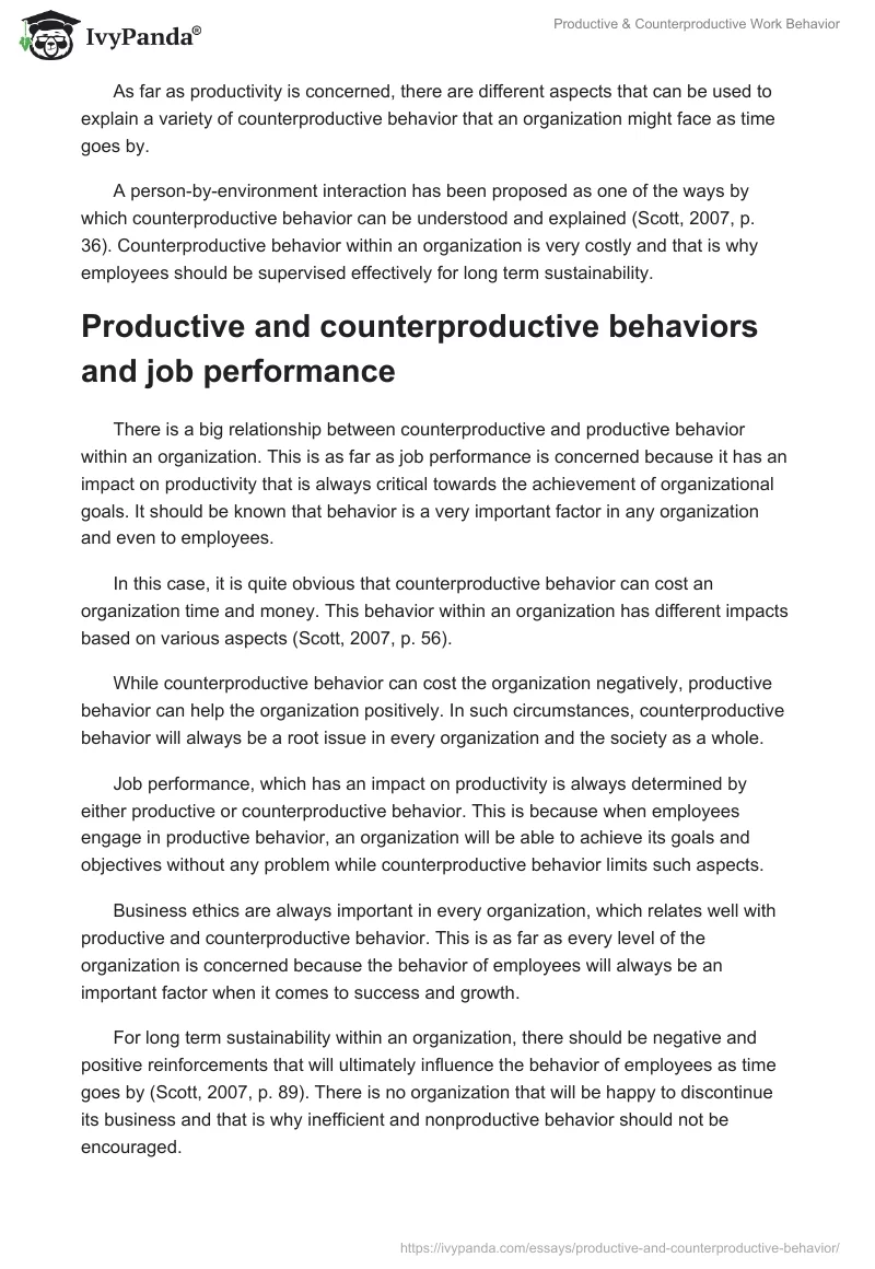 Productive & Counterproductive Work Behavior. Page 2