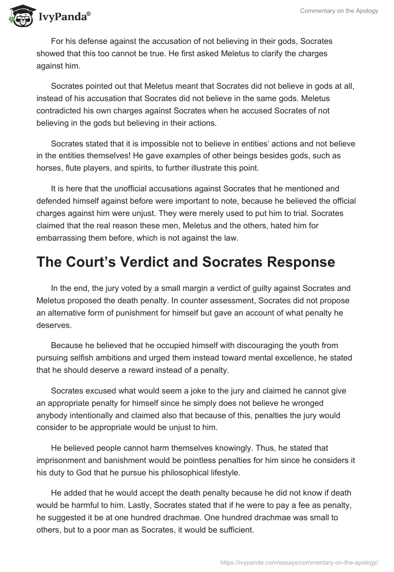 Commentary on The Apology. Page 4