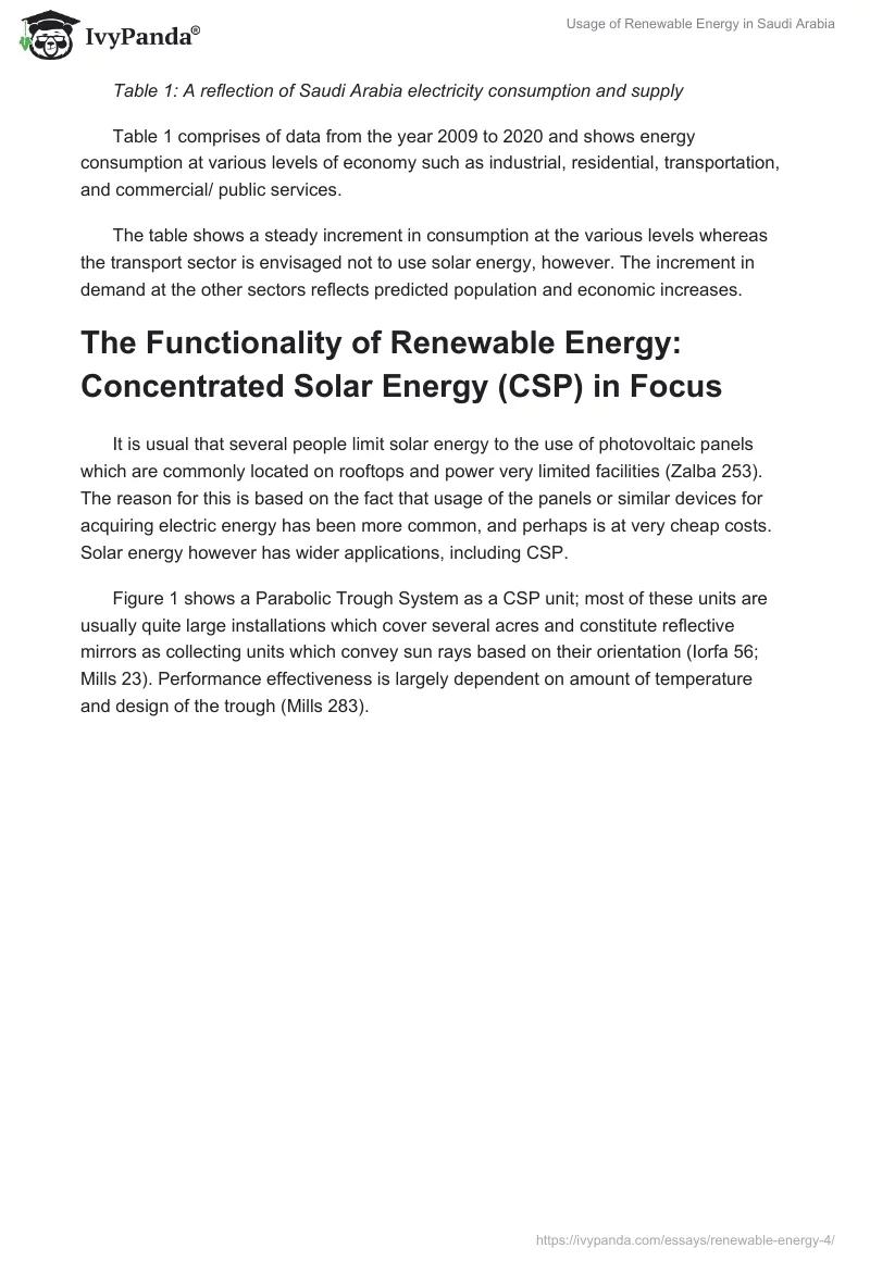 Usage of Renewable Energy in Saudi Arabia. Page 3