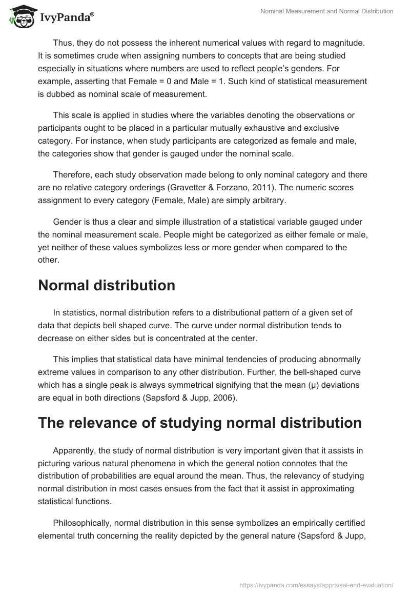 Nominal Measurement and Normal Distribution. Page 2