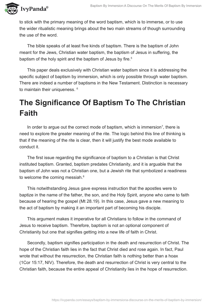 Baptism By Immersion:A Discourse On The Merits Of Baptism By Immersion. Page 2