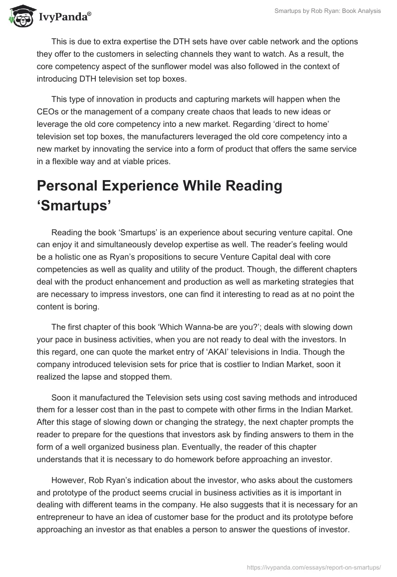 "Smartups" by Rob Ryan: Book Analysis. Page 3