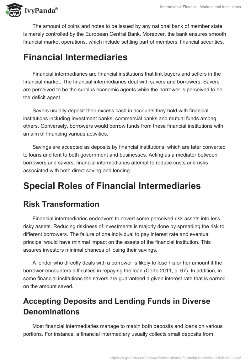 International Financial Markets and Institutions. Page 4