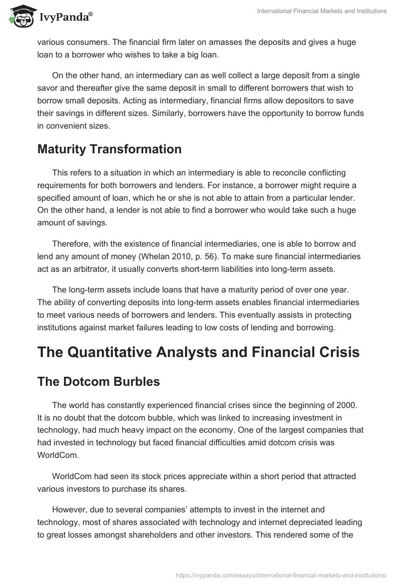 International Financial Markets and Institutions. Page 5
