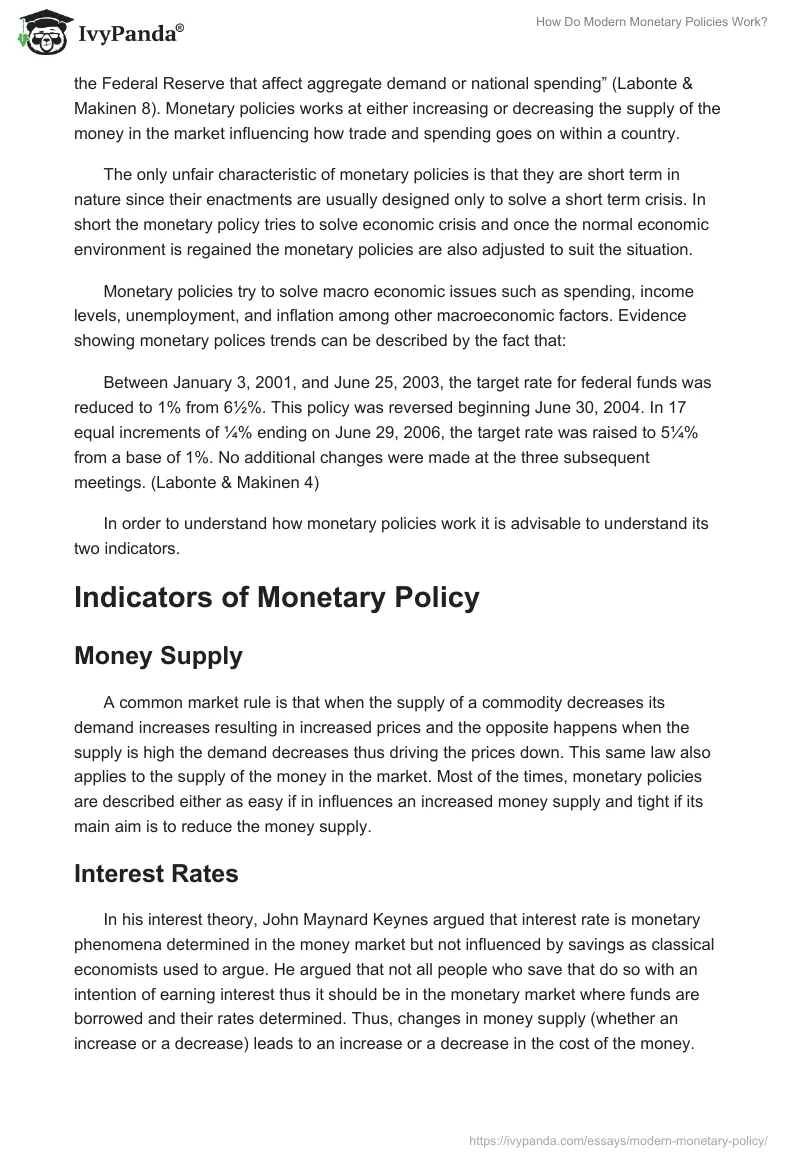 How Do Modern Monetary Policies Work?. Page 2