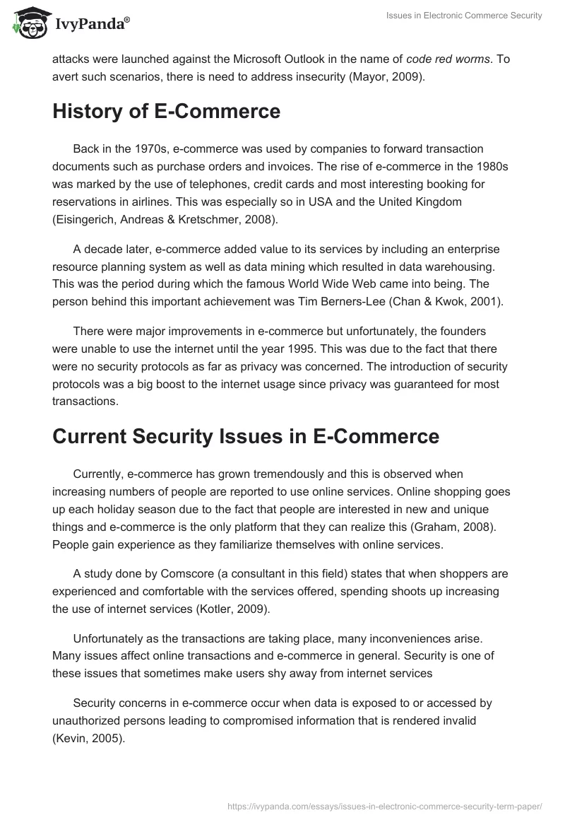 Issues in Electronic Commerce Security. Page 2