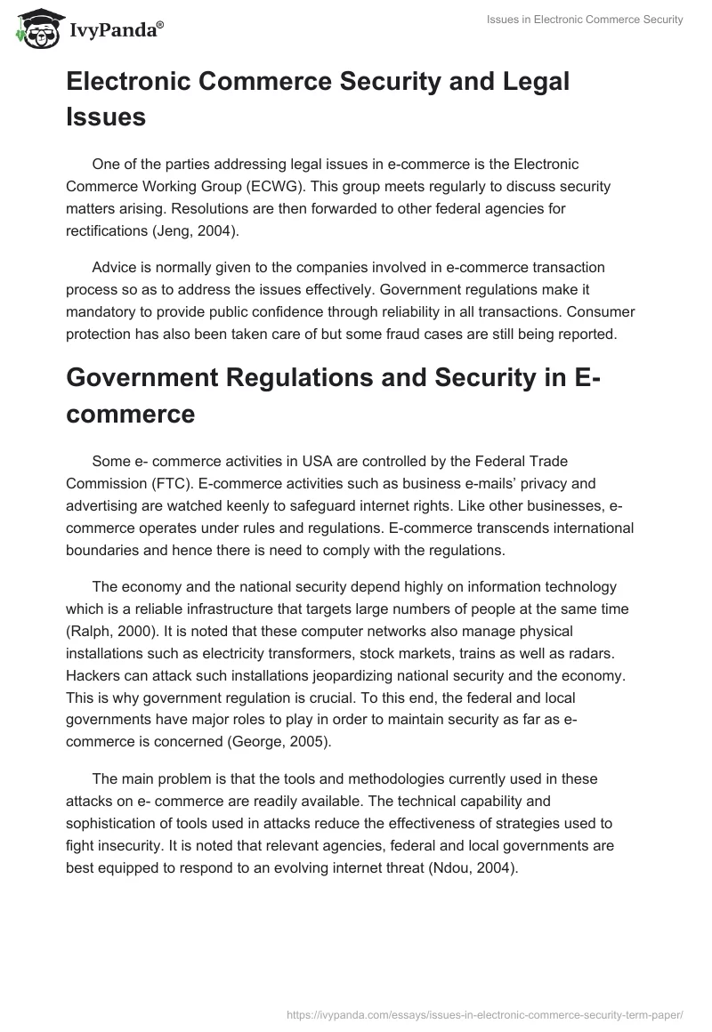 Issues in Electronic Commerce Security. Page 5