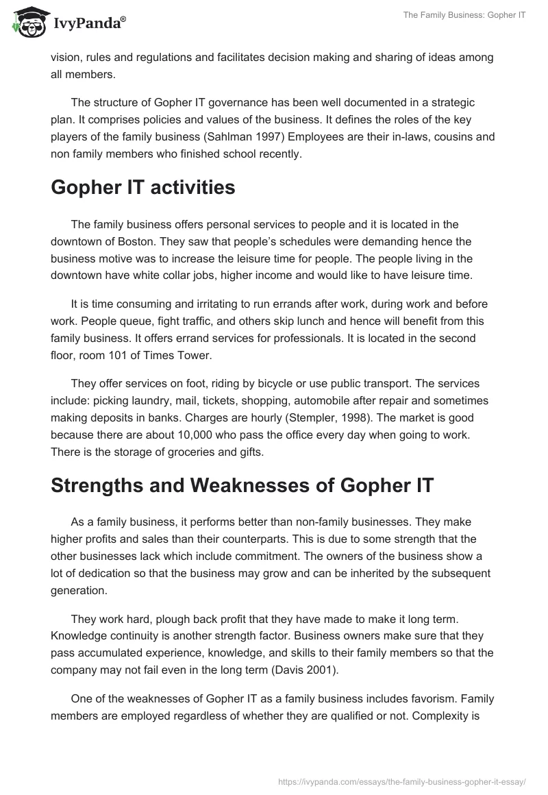 The Family Business: Gopher IT. Page 2