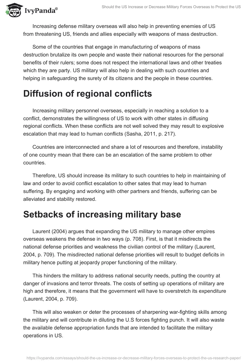 Should the US Increase or Decrease Military Forces Overseas to Protect the US. Page 3