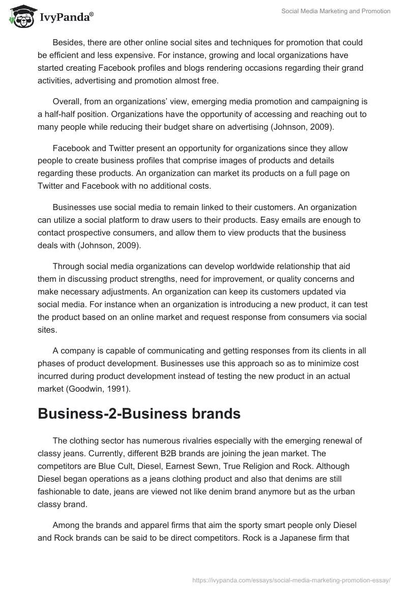 Social Media Marketing and Promotion. Page 2