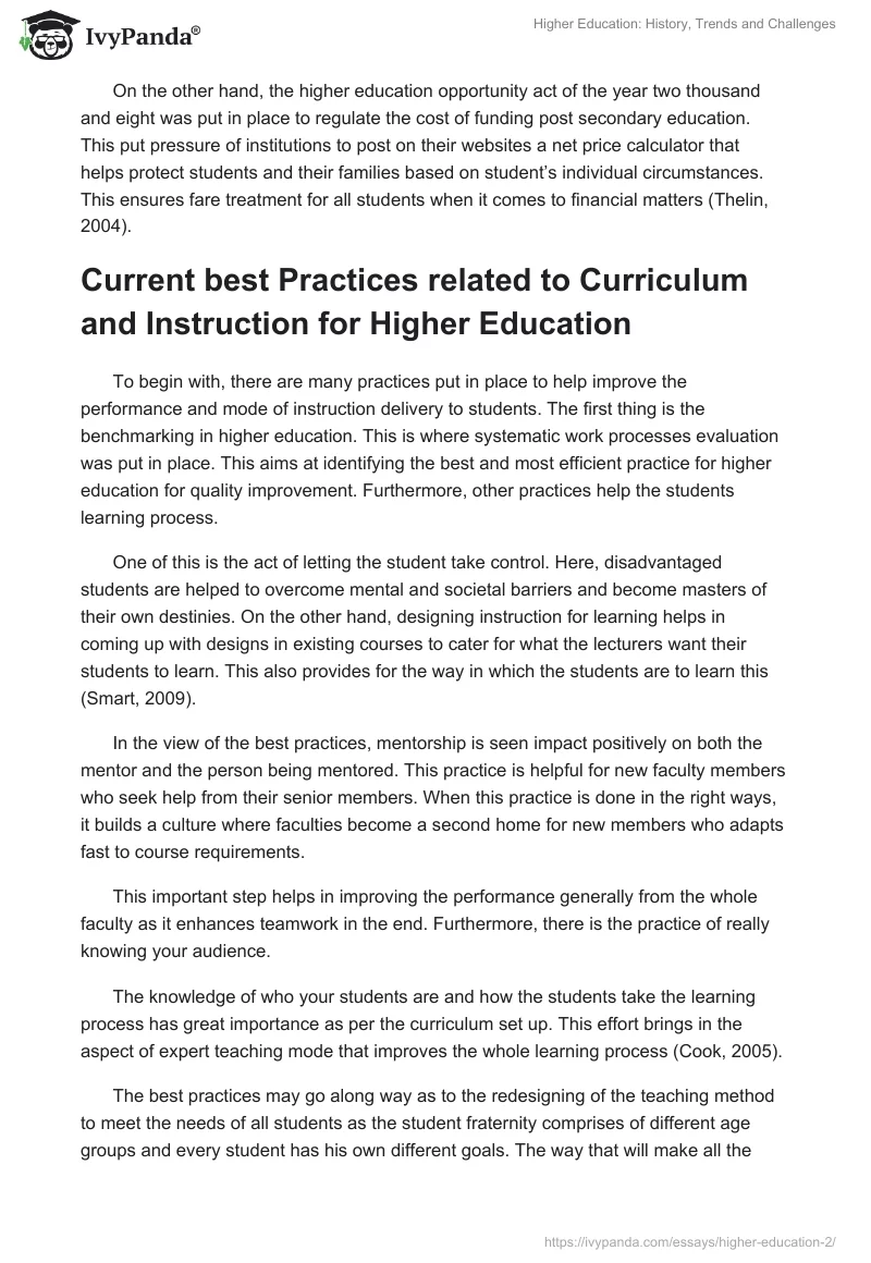 Higher Education: History, Trends and Challenges. Page 4