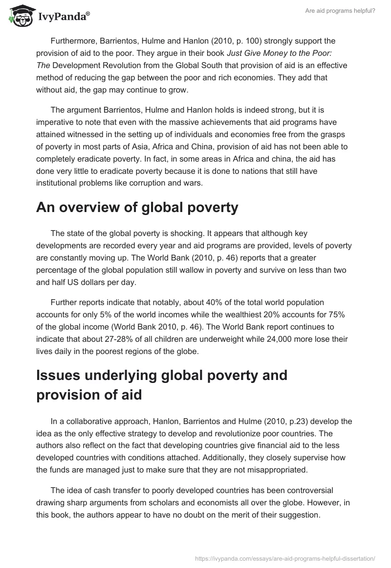 Are aid programs helpful?. Page 2