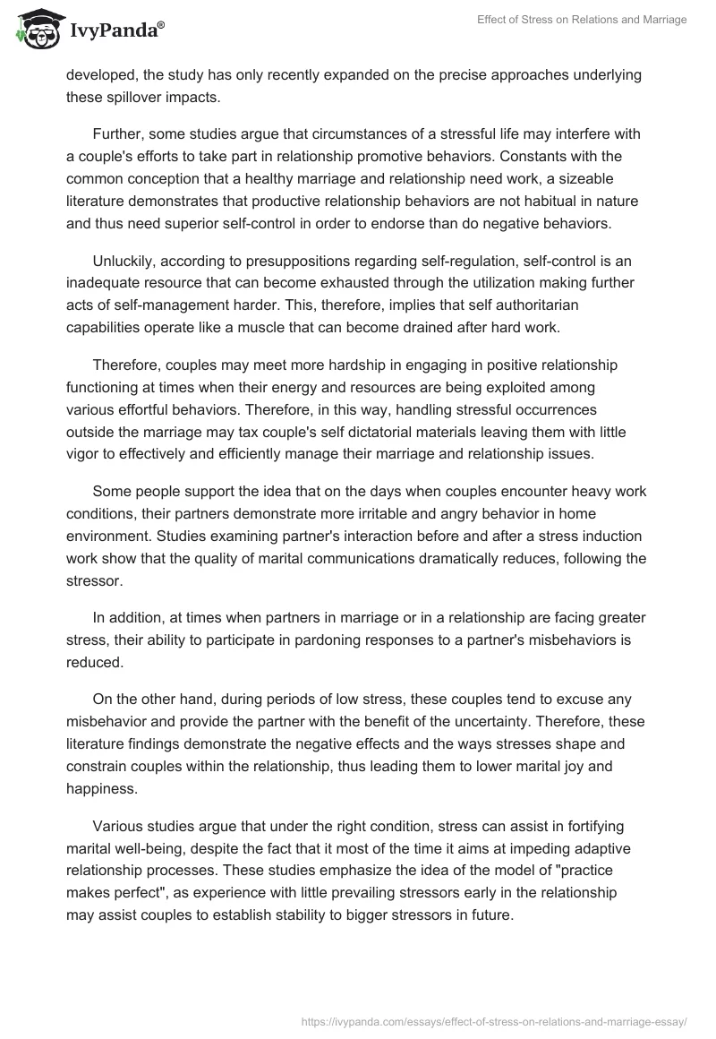 Effect of Stress on Relations and Marriage. Page 3