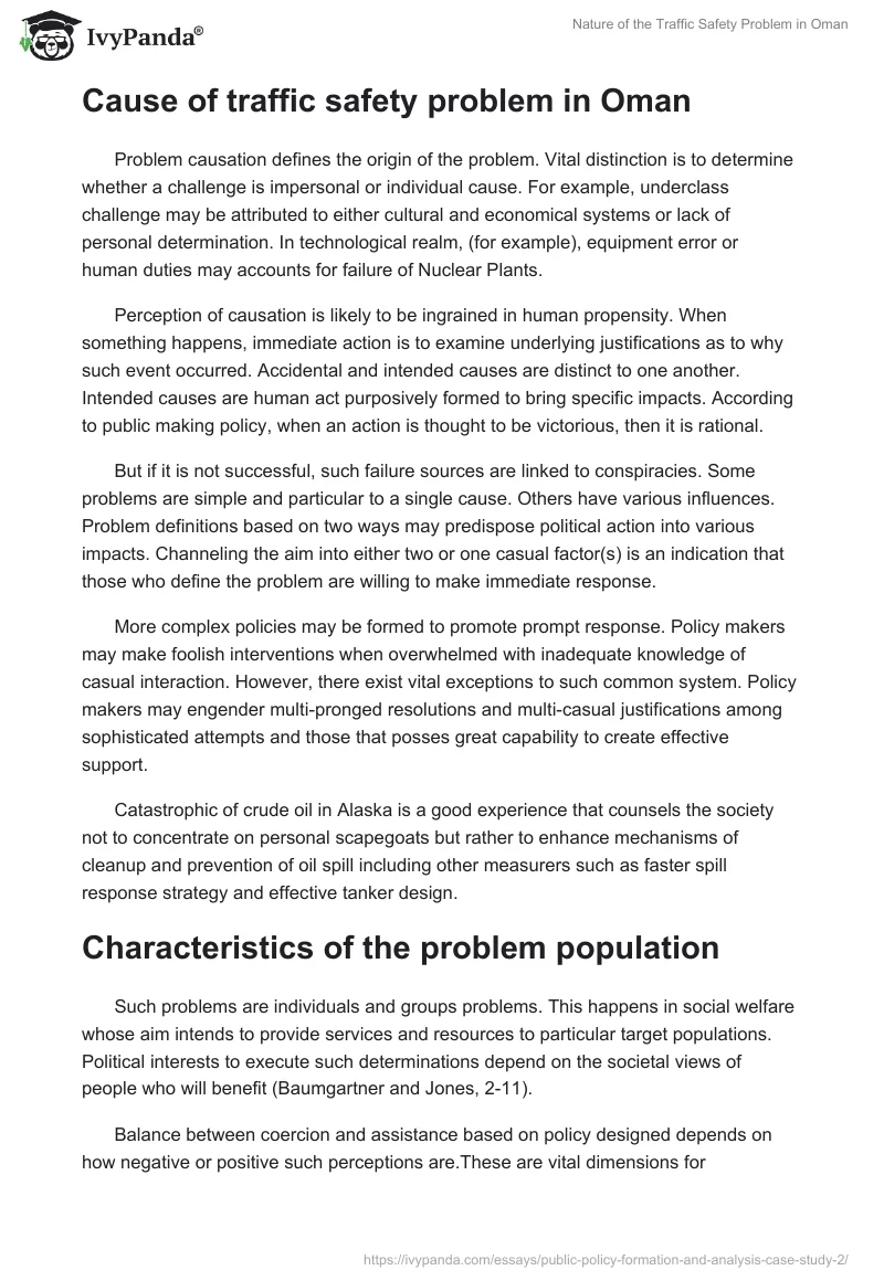 Nature of the Traffic Safety Problem in Oman. Page 3
