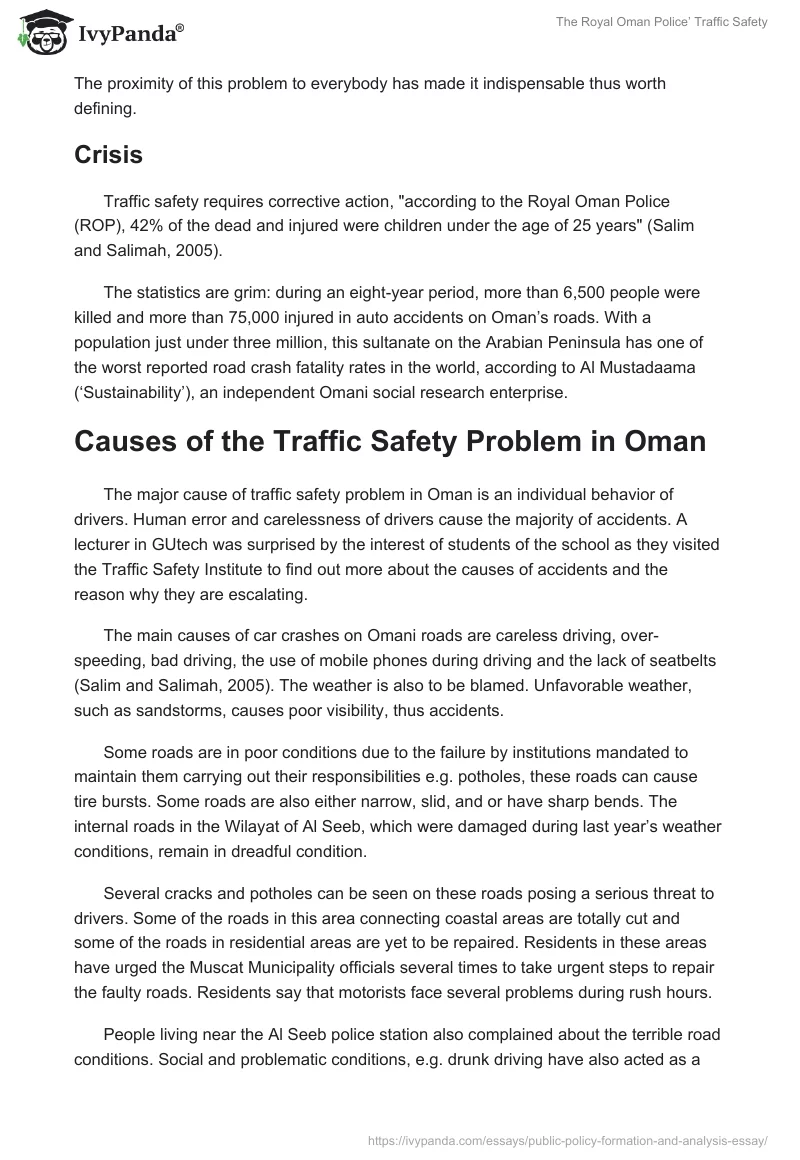 The Royal Oman Police’ Traffic Safety. Page 3