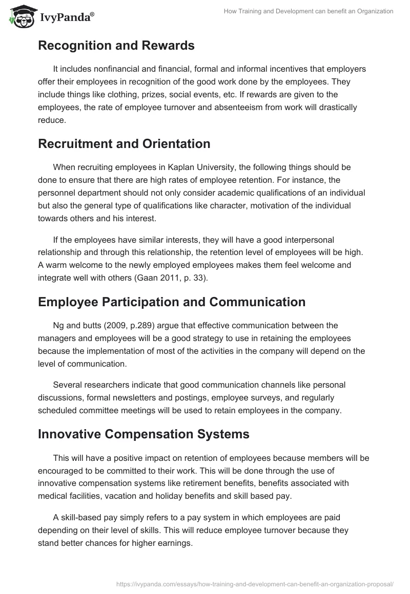 How Training and Development can benefit an Organization. Page 5