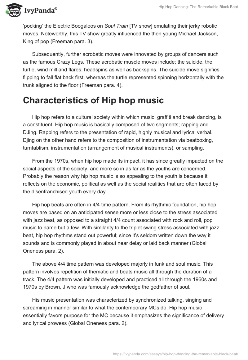 Hip Hop Dancing: The Remarkable Black Beat. Page 2