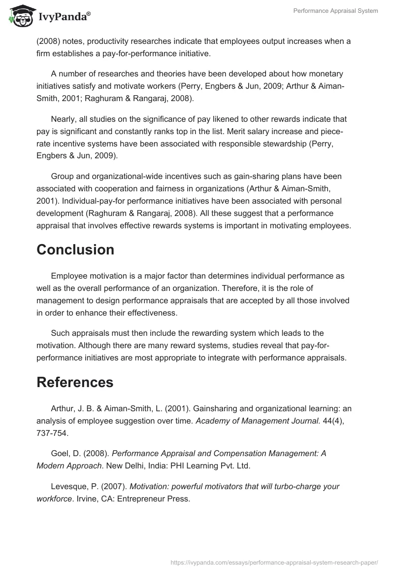 Performance Appraisal System. Page 4