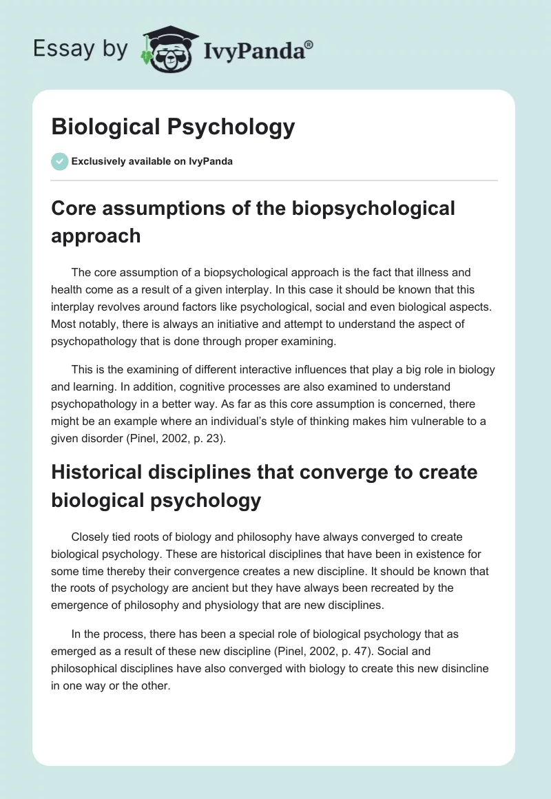 Biological Psychology. Page 1