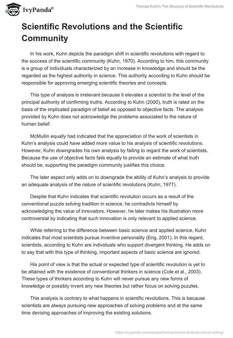 Thomas Kuhn's "The Structure of Scientific Revolutions". Page 4