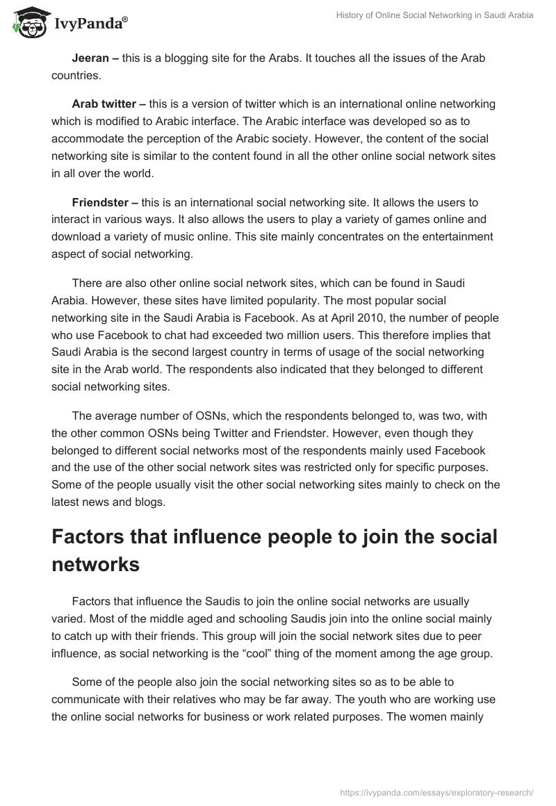 History of Online Social Networking in Saudi Arabia. Page 4
