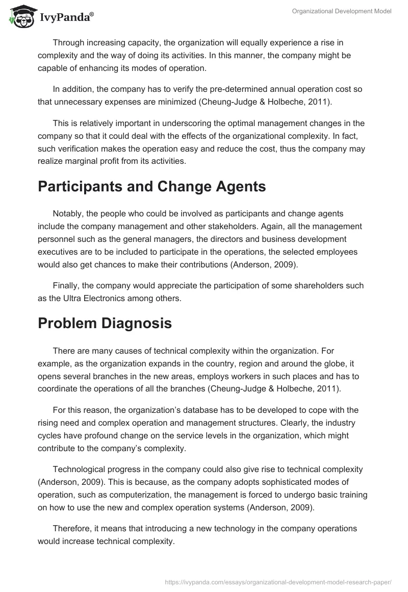 Organizational Development Model. Page 3