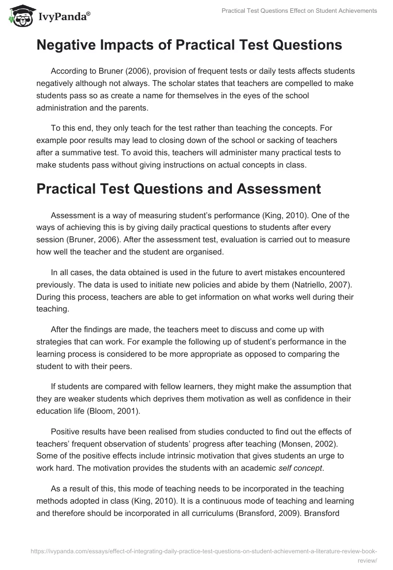 Practical Test Questions Effect on Student Achievements. Page 3
