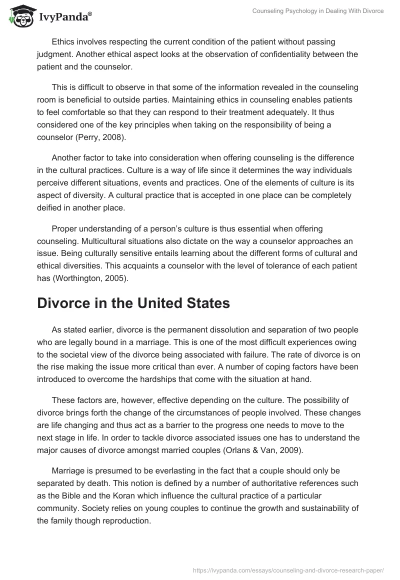 Counseling Psychology in Dealing With Divorce. Page 4