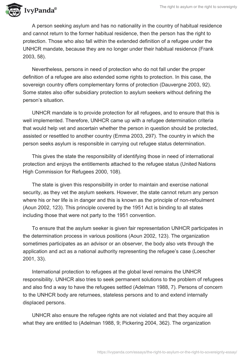 The right to asylum or the right to sovereignty. Page 2