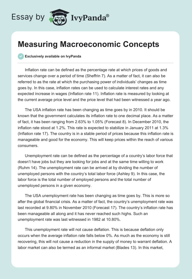 Measuring Macroeconomic Concepts. Page 1