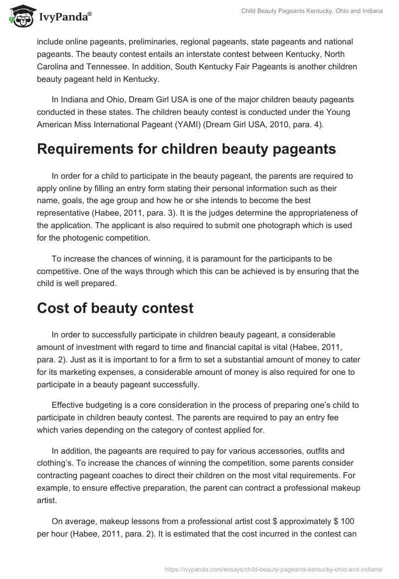 Child Beauty Pageants Kentucky, Ohio and Indiana. Page 2